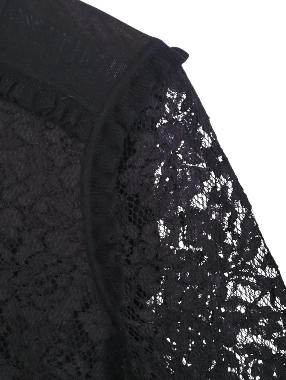Tory Burch Dina‎ Long Sleeve Lace Top Black M